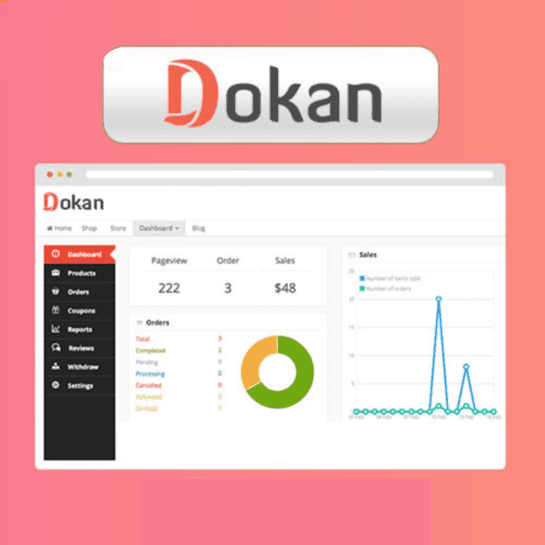 Dokan Plugin Pro Version with Lifetime Updates - All Features Unlocked (Best Multivendor WordPress Plugin)